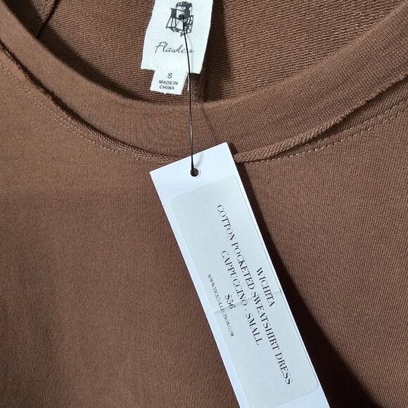 NWT VICI COLLECTION FLAWLESS  WICHITA COTTON POCKETED SWEATSHIRT DRESS JUMPER S - Picture 13 of 16